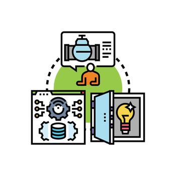 Technical infrastructure problem solving concept forms vector