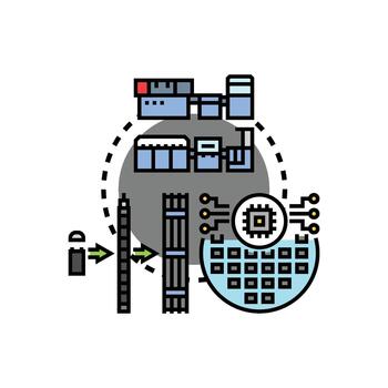 Assembling mix various designs elements creating complex systems concept vector