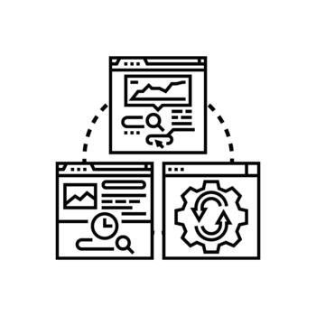 optimizando sitio web actuación variantes analizando digital datos concepto vector