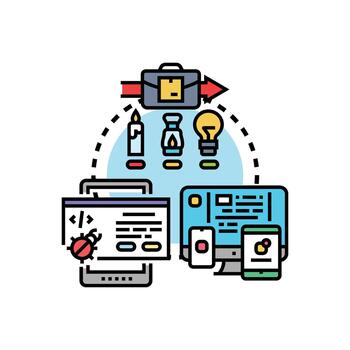 Software testing product release multipack development process vector