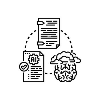 Implementing artificial intelligence modern checklist developing process vector