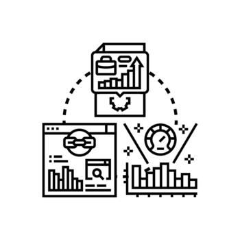 looks Server variety performance analytics concept visualizing data optimization vector