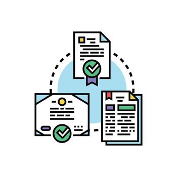 Onsite multipack document certification process official validation vector