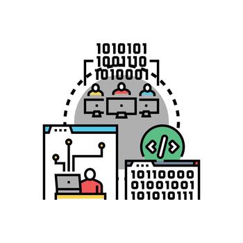 software codificación moderno desarrollo proceso digital Ingenieria vector