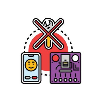 tipos fácil usabilidad concepto interfaz desarrollo procesos vector