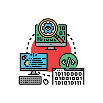 set Free software source clean code archive concept vector