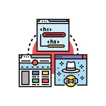 Creating website header for variations user interface development vector