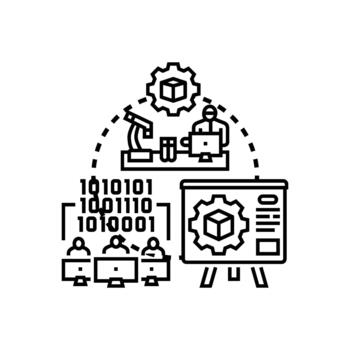 Tech variations coding workshop learning programming development process vector