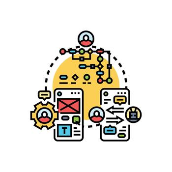 usuario experiencia concepto desarrollando digital mira interfaz proceso vector