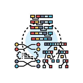 burbuja clasificación método computadora algoritmo Procesando datos. vector