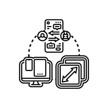 adaptable multiestilo usuario interfaz componentes conjunto concepto vector