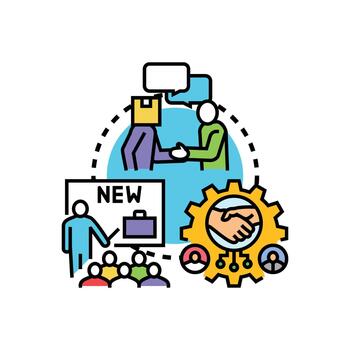 Collaborative set coding brand identity development process multistyle vector