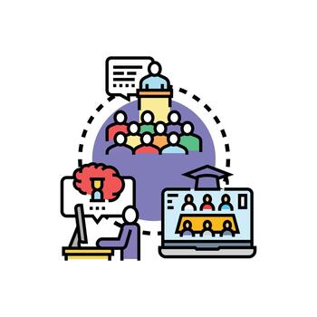 paquete educativo plan de estudios alineación proceso colegio simplificado programa desarrollo vector
