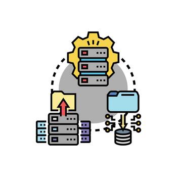 Server database network connecting data storage processing set vector