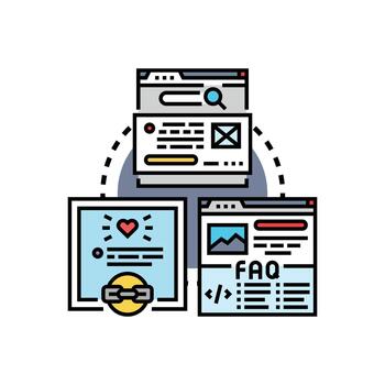 stylized Markdown language web content structuring vector