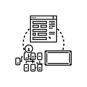 web diseño paquete diseño planificación creando usuario experiencia desarrollando interfaz vector