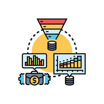 Streaming analytics data range workflow process developing strategy vector
