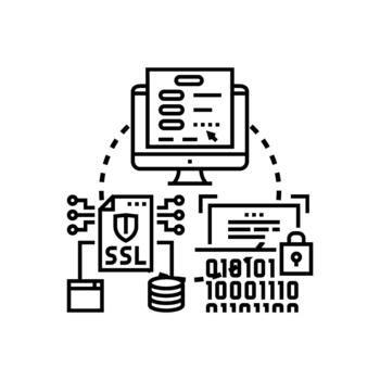 autenticación conceptos con https origen paquete múltiple datos seguridad vector