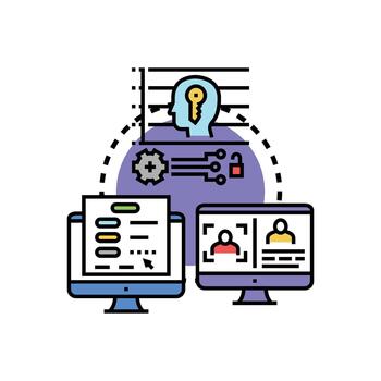 Authenticated access system verifying user identity securely vector