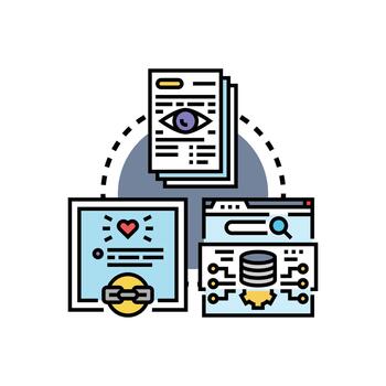 práctico contenido concepto desarrollando atractivo información vector