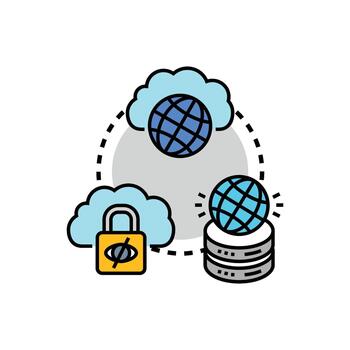 nube informática edición mejorando valor seguro datos soluciones vector