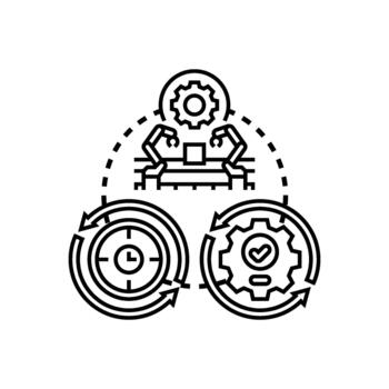 automatización regla motor sistema optimizando flujo de trabajo. proceso vector
