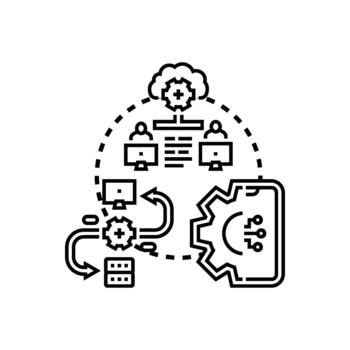 mutuo datos sincronizando componente nube red variantes Procesando vector