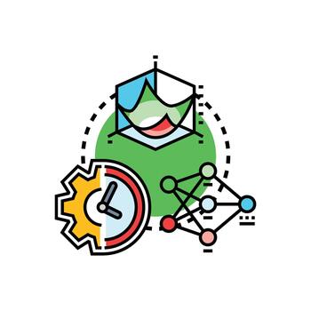 rápido aprendizaje tutorial concepto representando datos diseños ai Procesando vector