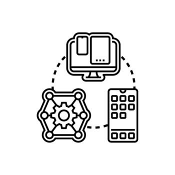 Multi platform browser application interface developing minimal vector