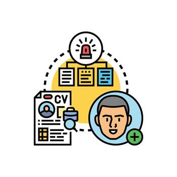User documentation. creating process and development concept vector