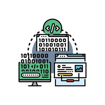 Reusable code patterns creating styles efficient software development vector
