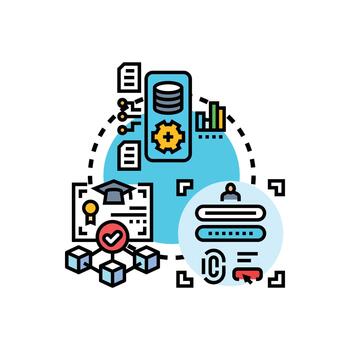 Integrated verification system securely validating user data clean credentials vector