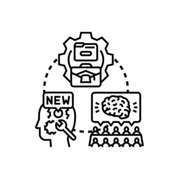 simplified Knowledge development process business education forms learning vector