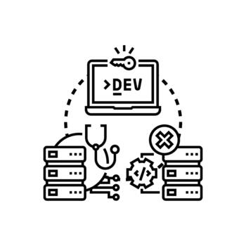 software pruebas multiestilo apoyo formas concepto desarrollando nuevo digital aplicaciones vector