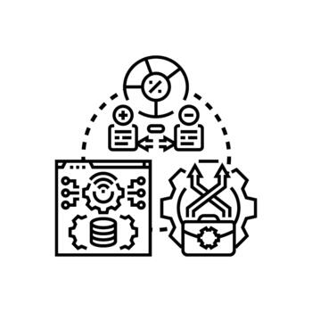 software despliegue gerente flujo de trabajo estilizado desarrollo proceso vector