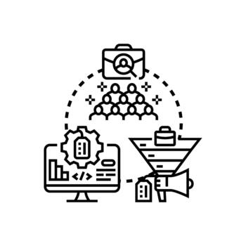 Recruiting software engineers for developing technology projects vector