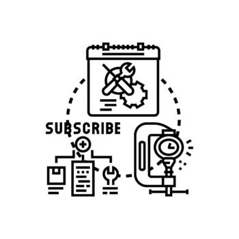 Tempo. based subscription software solution development concept vector