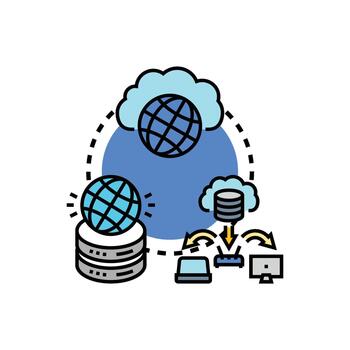 nube informática Progreso serie mezcla valor concepto vector