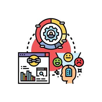 cliente multiestilo analítica proceso formas analizando usuario comportamiento datos vector