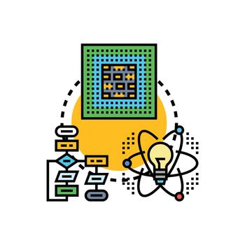 Artificial intelligence concept developing computing looks algorithms styles innovation vector