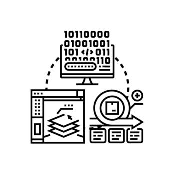 Software creation process diversity looks developing program coding concept vector