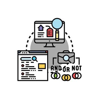 Database search interface creating structured data multistyle forms querying experience vector