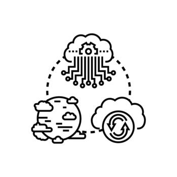 simplificado nube informática datos almacenamiento formas red concepto vector