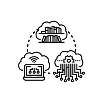 nube establecido plataforma paquete múltiple informática variaciones datos almacenamiento información vector