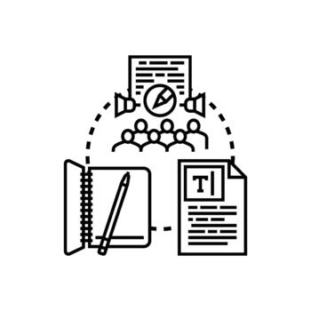 escritura legible software desarrollo código mira concepto vector
