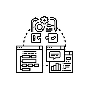styles Programming process diagram creating software development workflow vector