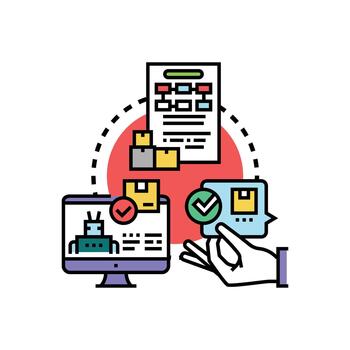 Validating e commerce order status set range delivery process vector