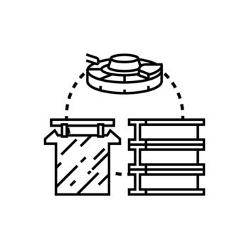 Metal forms casting producing structural engineering components vector