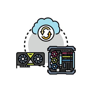 consistente gráfico representación proceso limpiar con nube sincronización vector