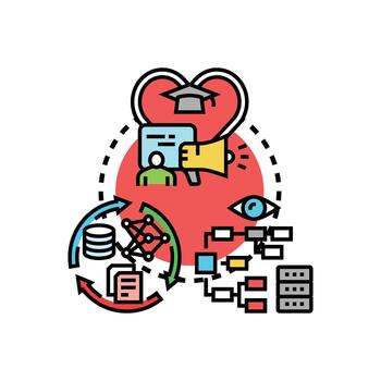 conceptos categorizar conocimiento aprendiendo, investigación, datos Procesando vector